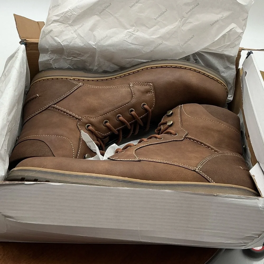 Saddlebred‎ Tan vegan Leather Boots size 13M